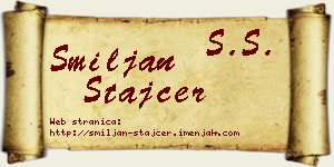 Smiljan Štajcer vizit kartica